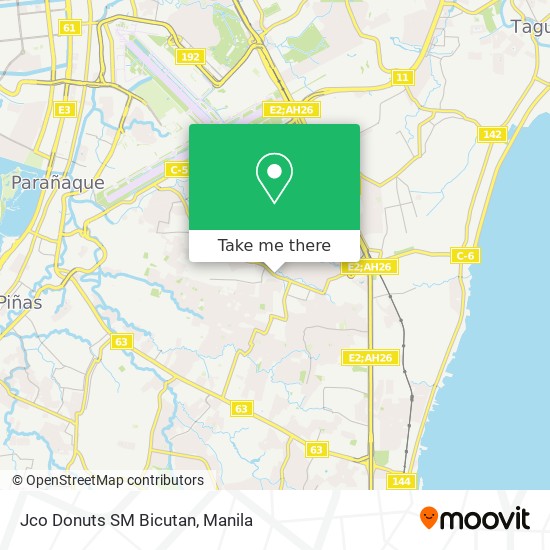 Jco Donuts SM Bicutan map