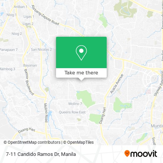 7-11 Candido Ramos Dr map