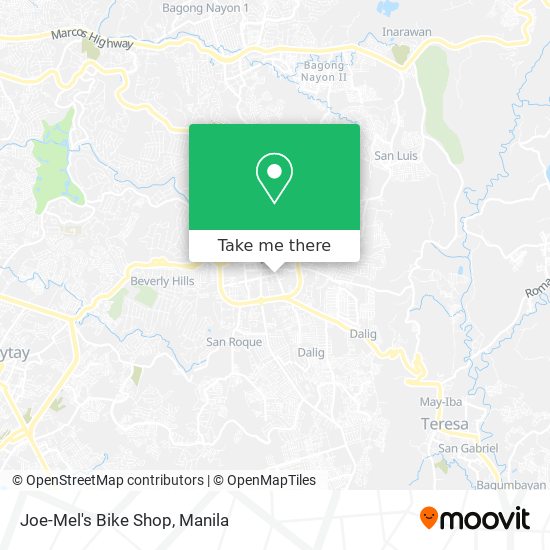 Joe-Mel's Bike Shop map