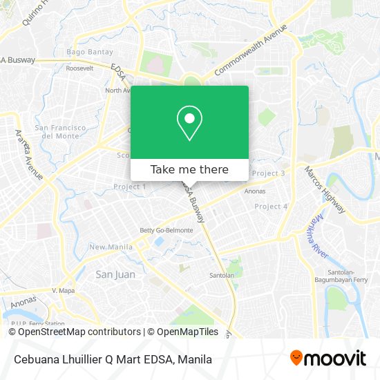 Cebuana Lhuillier Q Mart EDSA map