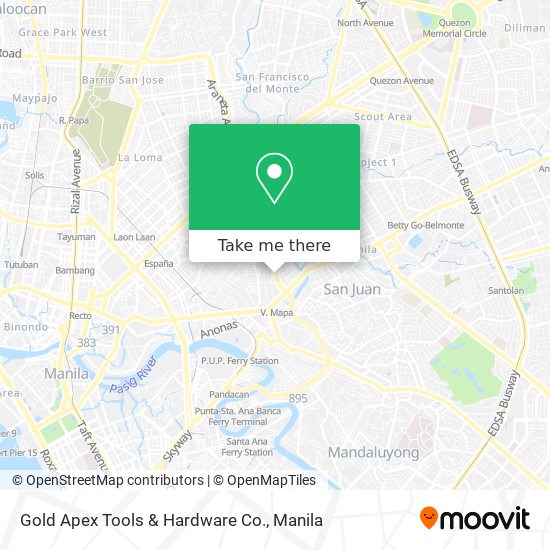 Gold Apex Tools & Hardware Co. map