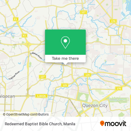 Redeemed Baptist Bible Church map