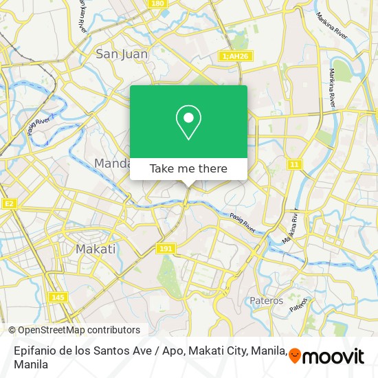 Epifanio de los Santos Ave / Apo, Makati City, Manila map