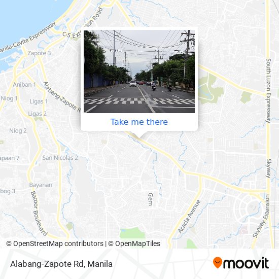 Alabang-Zapote Rd map