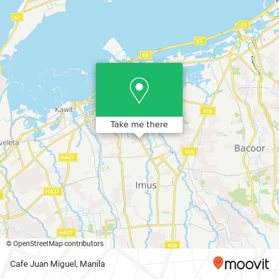 Cafe Juan Miguel map