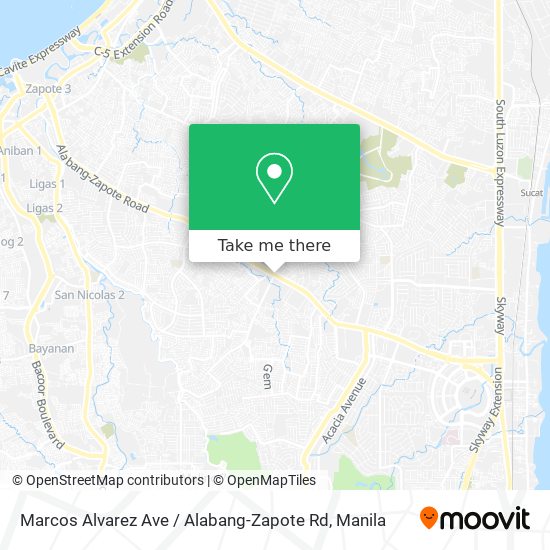 Marcos Alvarez Ave / Alabang-Zapote Rd map