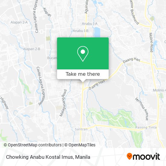 Chowking Anabu Kostal Imus map