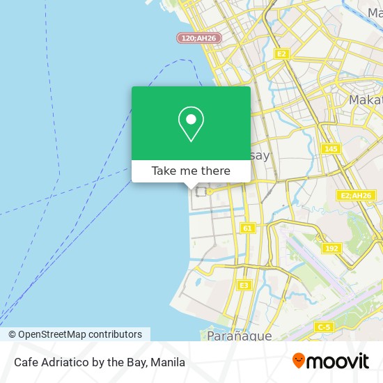 Cafe Adriatico by the Bay map