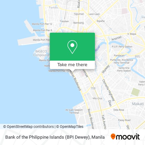 Bank of the Philippine Islands (BPI Dewey) map