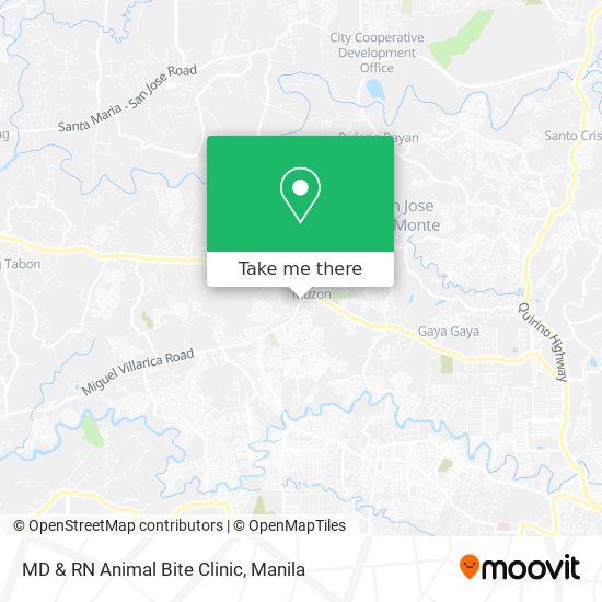 MD & RN Animal Bite Clinic map