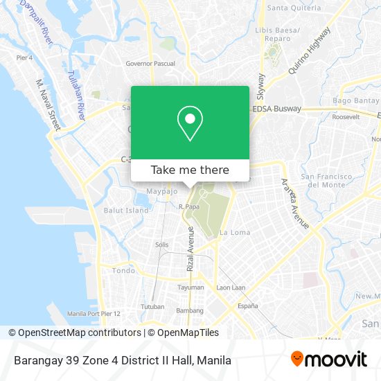 Barangay 39 Zone 4 District II Hall map