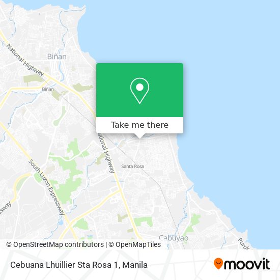 Cebuana Lhuillier Sta Rosa 1 map