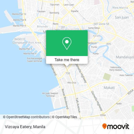 Vizcaya Eatery map