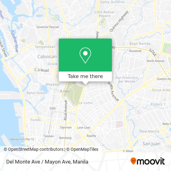 Del Monte Ave / Mayon Ave map
