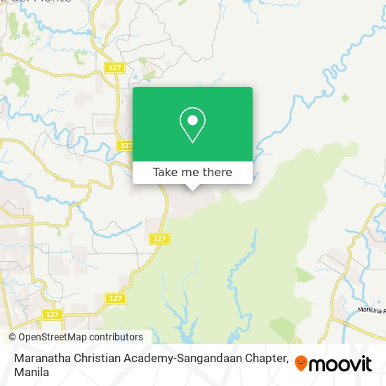 Maranatha Christian Academy-Sangandaan Chapter map