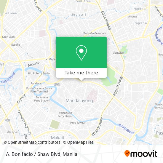 A. Bonifacio / Shaw Blvd map