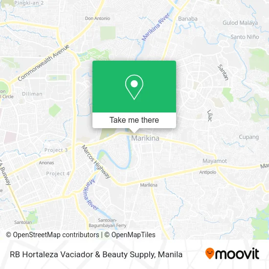 RB Hortaleza Vaciador & Beauty Supply map