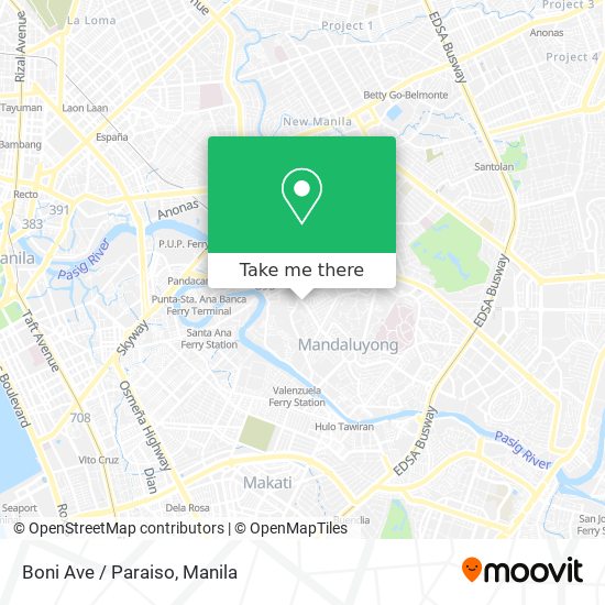 Boni Ave / Paraiso map