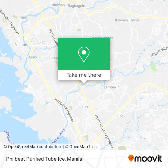 Philbest Purified Tube Ice map