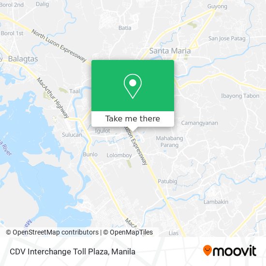 CDV Interchange Toll Plaza map