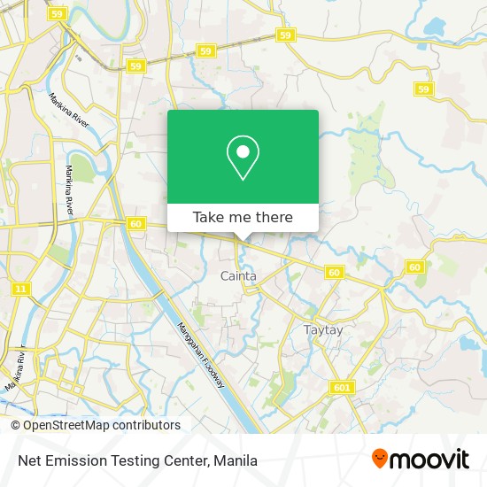 Net Emission Testing Center map