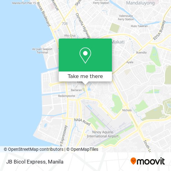 JB Bicol Express map