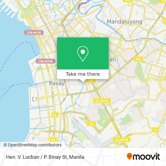 Hen. V. Lucban / P. Binay St map