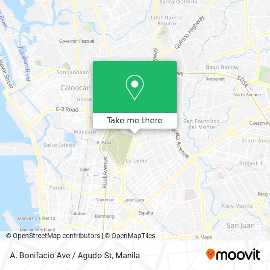 A. Bonifacio Ave / Agudo St map