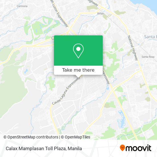 Calax Mamplasan Toll Plaza map