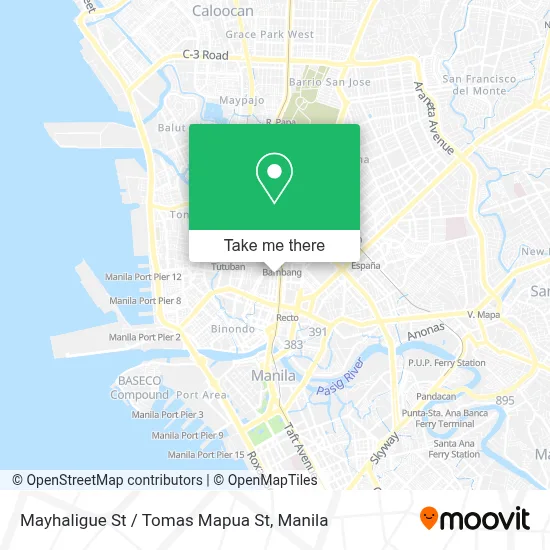 Mayhaligue St / Tomas Mapua St map