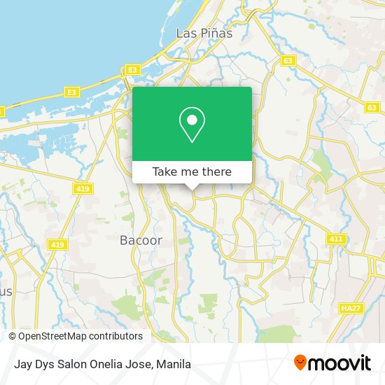 Jay Dys Salon Onelia Jose map