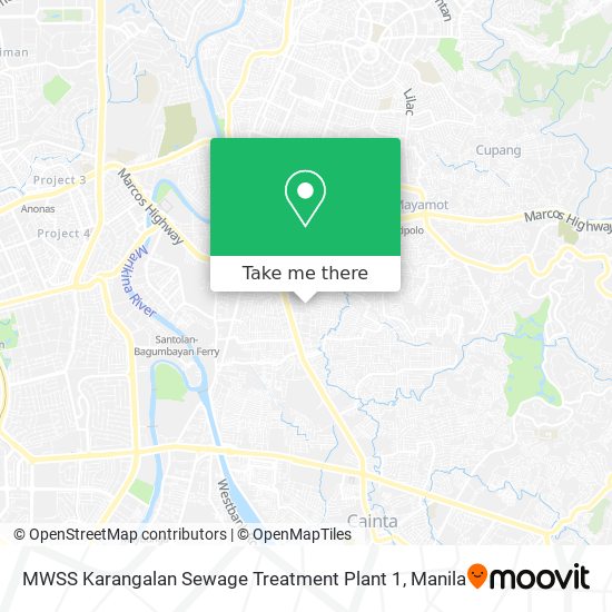 MWSS Karangalan Sewage Treatment Plant 1 map