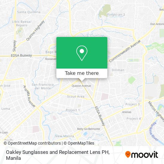 How to get to Oakley Sunglasses and Replacement Lens PH in Quezon City by  Bus or Train?