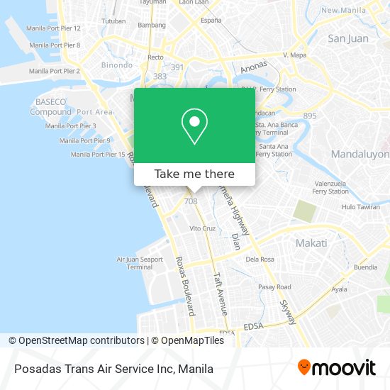 Posadas Trans Air Service Inc map