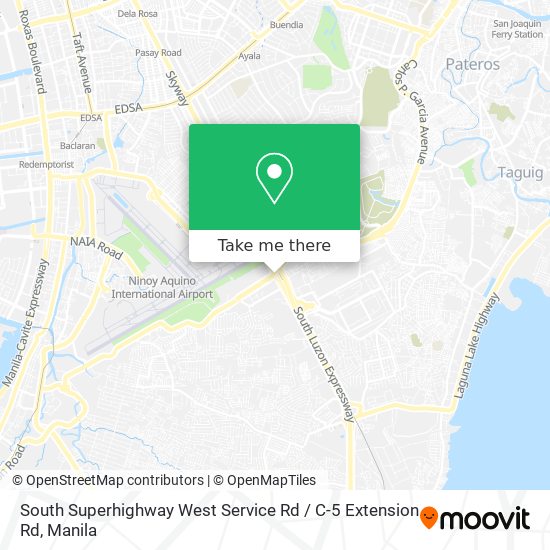 South Superhighway West Service Rd / C-5 Extension Rd map