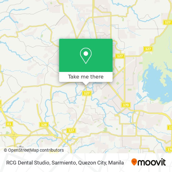 RCG Dental Studio, Sarmiento, Quezon City map