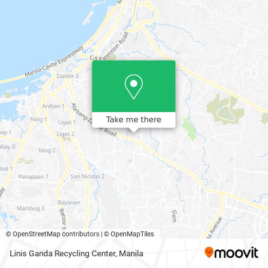 Linis Ganda Recycling Center map