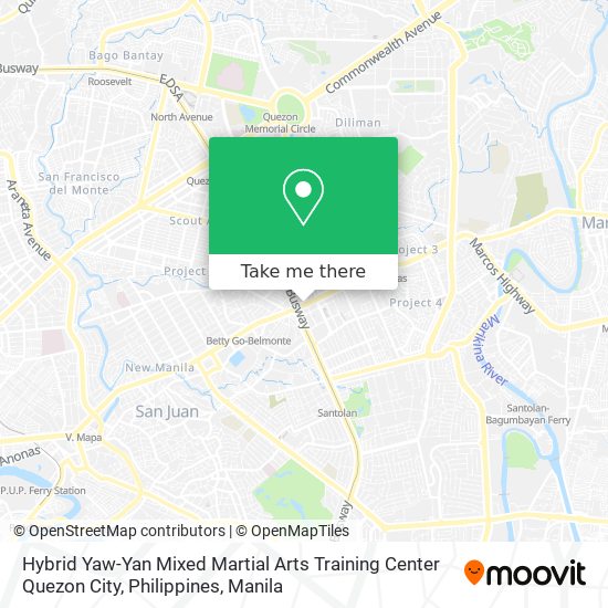 Hybrid Yaw-Yan Mixed Martial Arts Training Center Quezon City, Philippines map