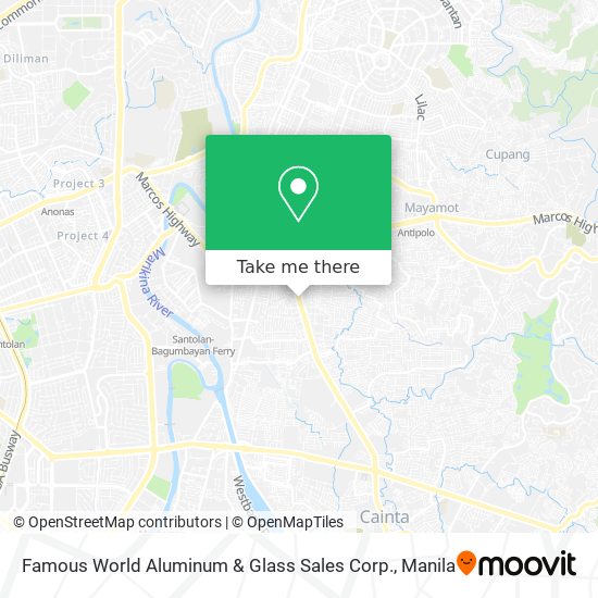 Famous World Aluminum & Glass Sales Corp. map