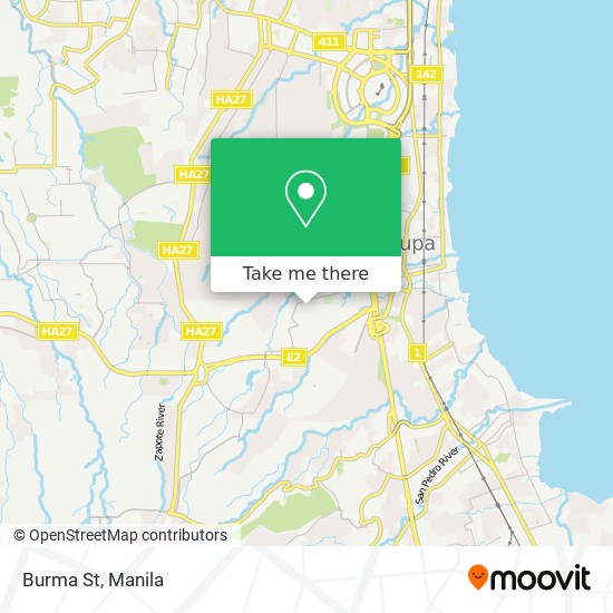 Burma St map