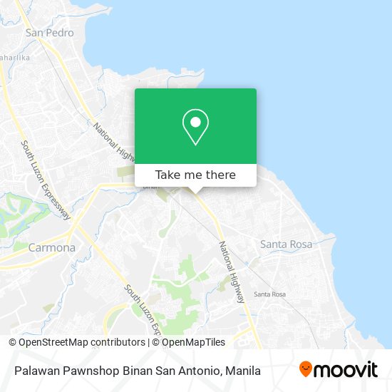 Palawan Pawnshop Binan San Antonio map