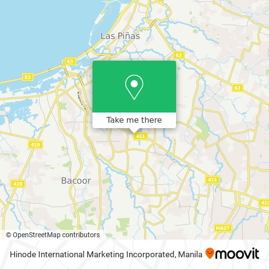 Hinode International Marketing Incorporated map