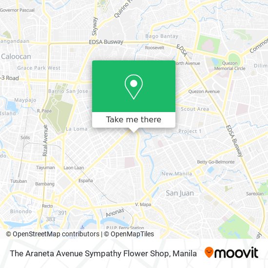 The Araneta Avenue Sympathy Flower Shop map