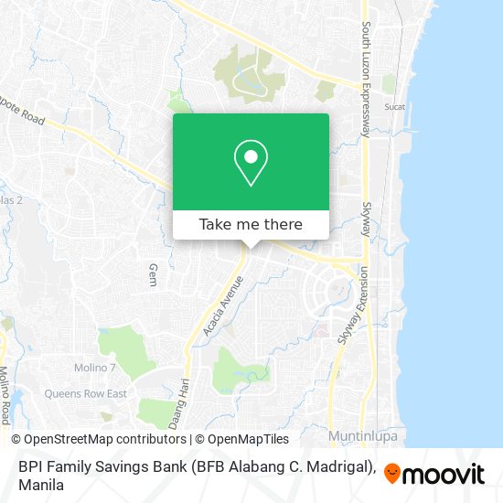 BPI Family Savings Bank (BFB Alabang C. Madrigal) map