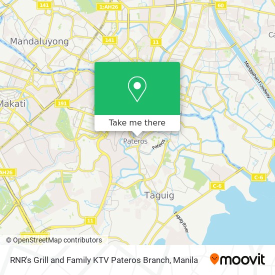 RNR's Grill and Family KTV Pateros Branch map