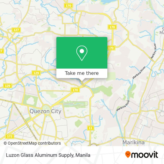 Luzon Glass Aluminum Supply map