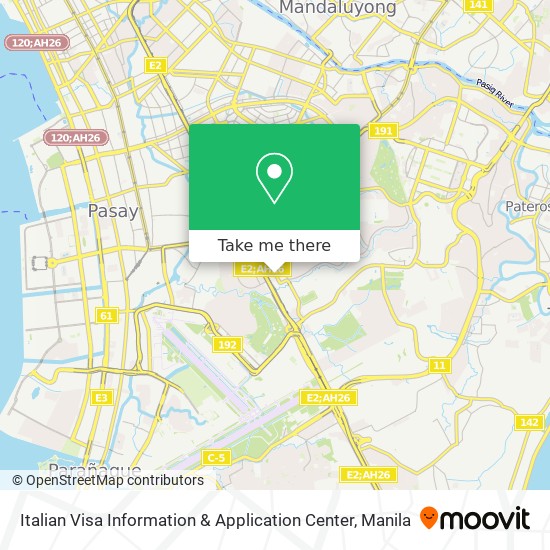 Italian Visa Information & Application Center map