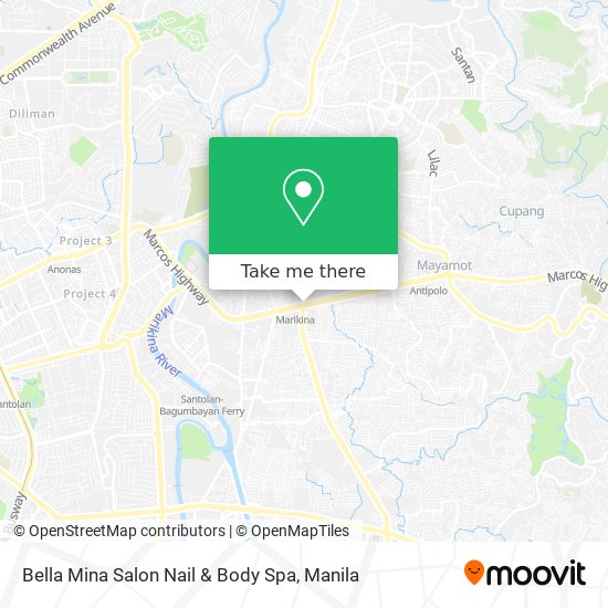 Bella Mina Salon Nail & Body Spa map