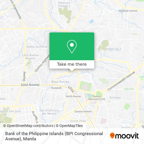 Bank of the Philippine Islands (BPI Congressional Avenue) map