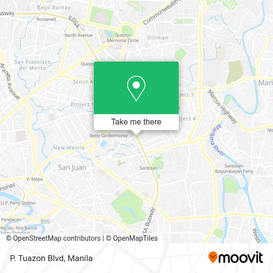 P. Tuazon Blvd map